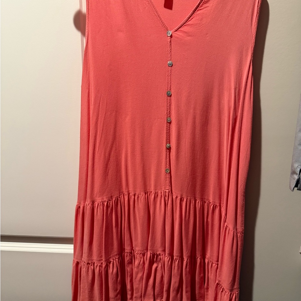 Nine West Coral V-Neck Maxi Dress